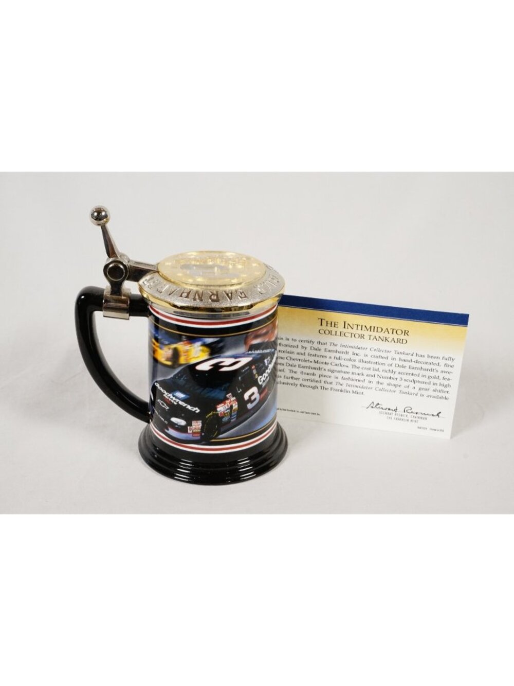 Dale Earnhardt Tankard Beer Stein "The Intimidator" Franklin Mint Collection VTG